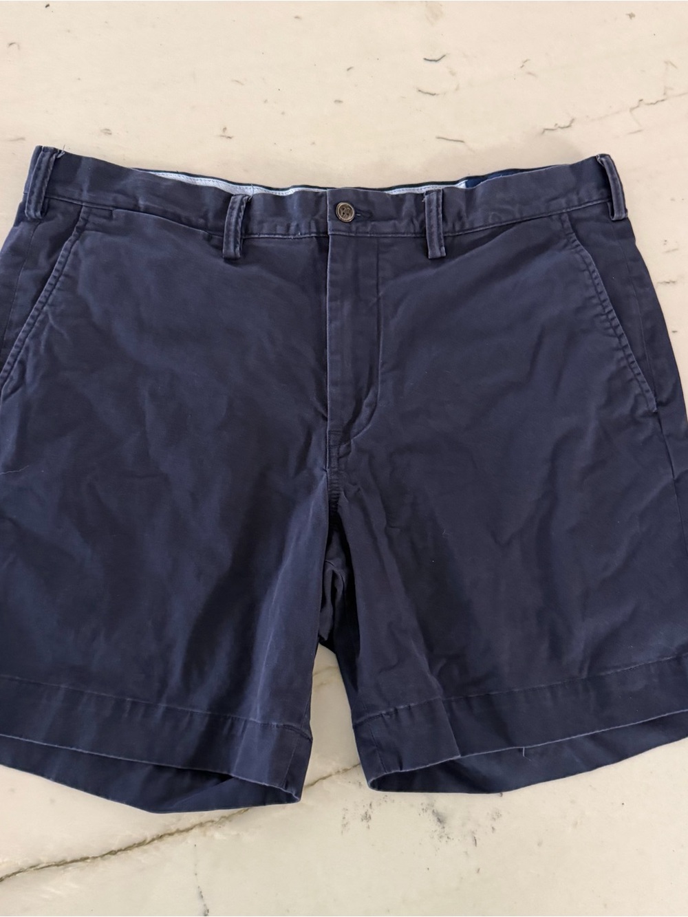 Polo Ralph Lauren Mens Classic Short 36 Chino Cotton Blue Khaki